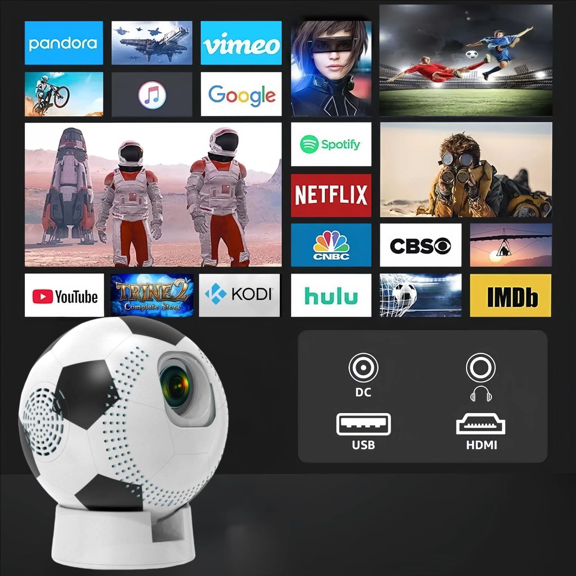 2026 Copa del Mundo Q8 Proyector Proyector de fútbol Proyector de alta definición Proyector doméstico