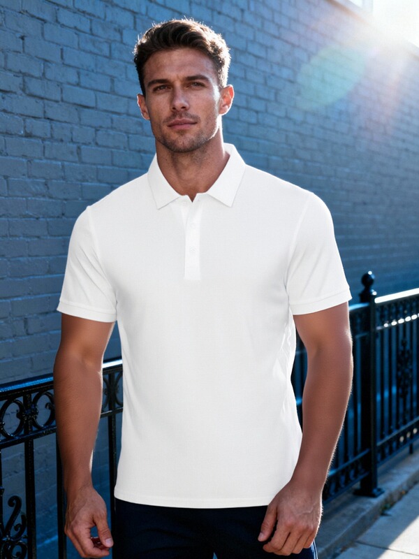 2026 New Model Business High-End Men's Clothing Top with Lapel Collar 8688 Asian and European Size Cross-Border Short-Sleeve Polo Shirt (Bulk,