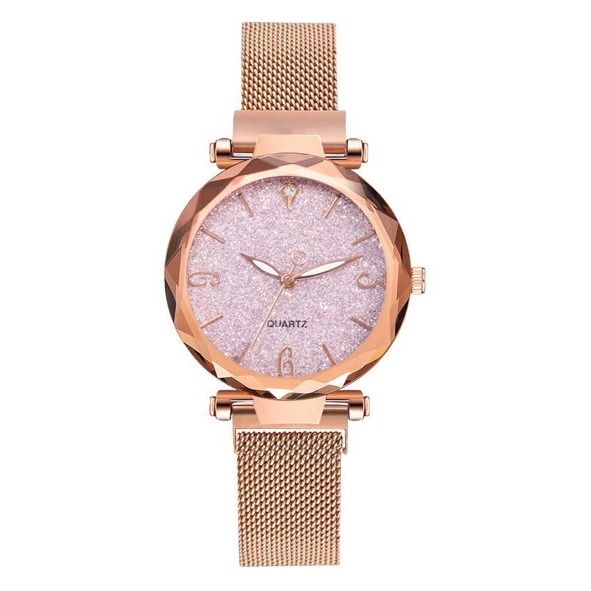 2023 Venta caliente transfronteriza ins Imán de reloj digital para mujer Milán con cielo estrellado cara Rosa reloj de cuarzo para estudiante femenina