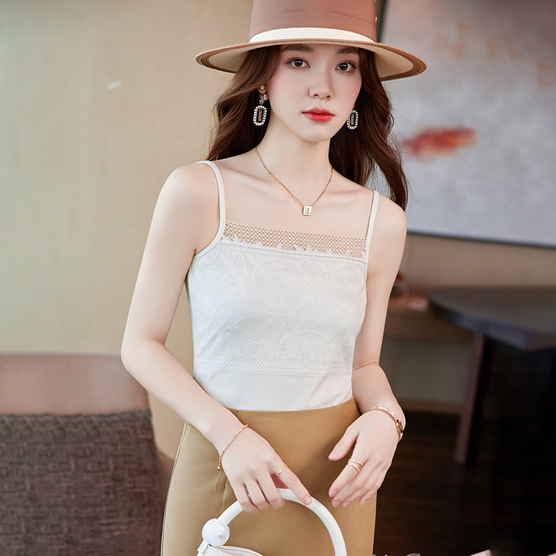 Suit Inner Vest Women's Lace 2023 Summer New Style Elegant Slim Fit Tube Top Dress Base Sling Top Stretch