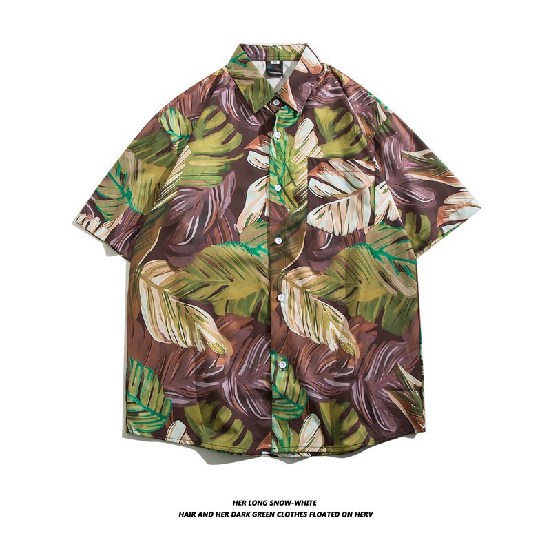 Camisa con botones de solapa suelta de manga larga de todo fósforo de la calle para hombres Venta caliente Flor colorida Impresión digital 3D