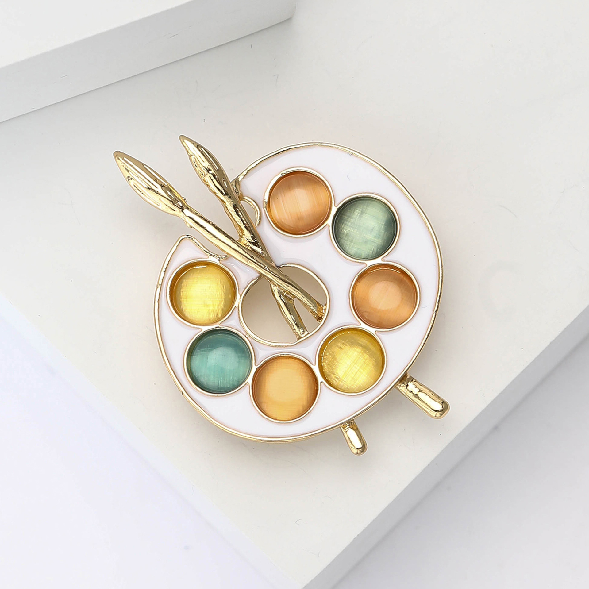 Enamel Design Retro Pin Palette Alloy Enamel Women's Brooches