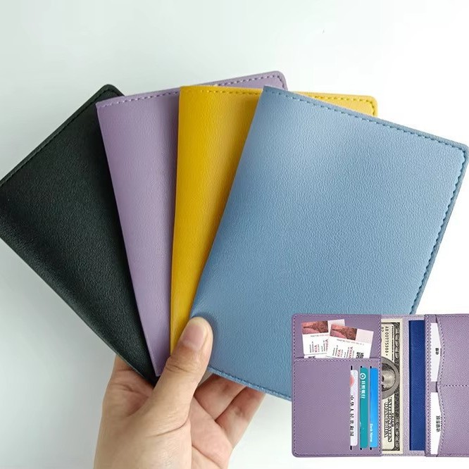 ปกป้องหนังสือเดินทางหนัง PU พร้อมจำหน่ายในต่างประเทศ กระเป๋าใส่หนังสือเดินทางอเนกประสงค์ มีช่องใส่บัตรหลายช่อง สะดวกต่อการพกพาและจัดเก็บเอกสารท่องเที่ยว