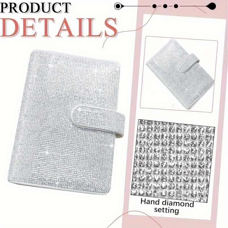 Cuaderno de mano creativo de diamante ligero al por mayor carpeta de tarjetas de macarón cuaderno de ahorro a6 cuaderno de moda transfronterizo image 1