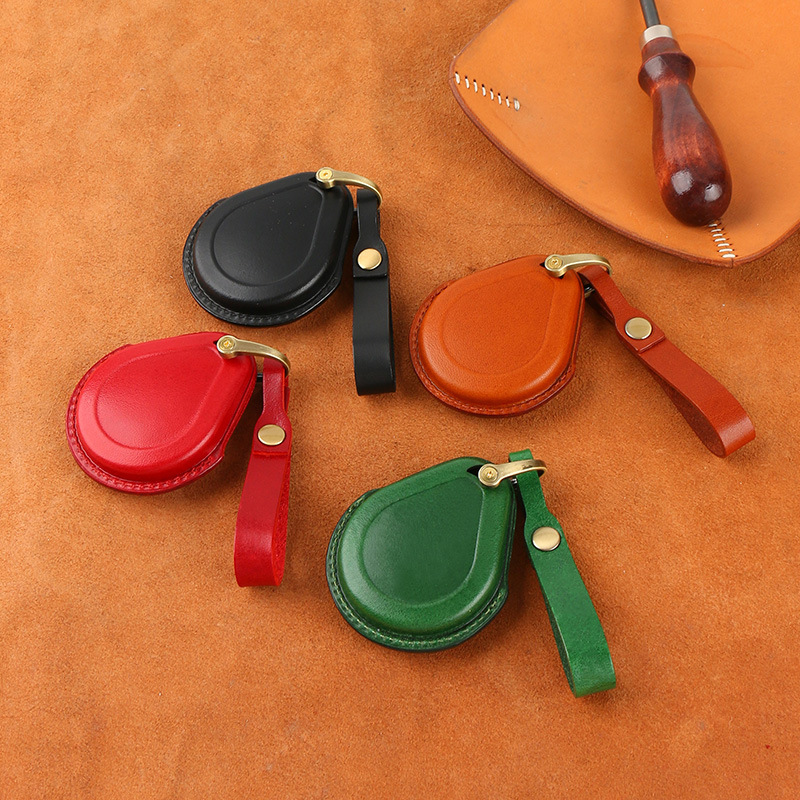 Adecuado para Harley motocicleta caso clave cuero genuino x48 caso clave deslizamiento calle Harley vaca retro clave caso