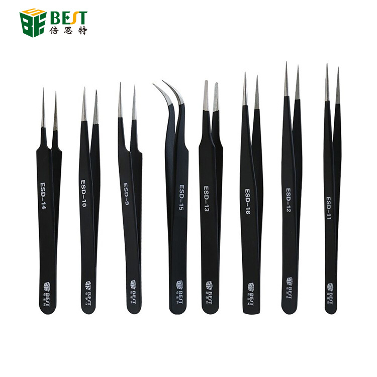 倍思特 批发镊子 优质302钢化镊子 高级ESD防静电防磁抗酸夹具