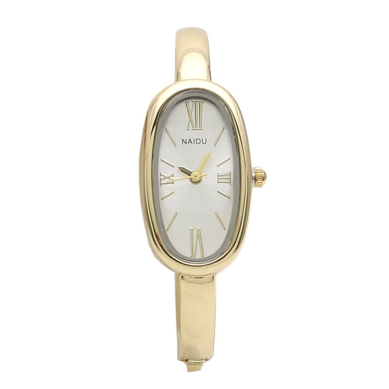 Браслет, золотые круглые кварцевые часы для студентов, fashionable dial, золотые часы