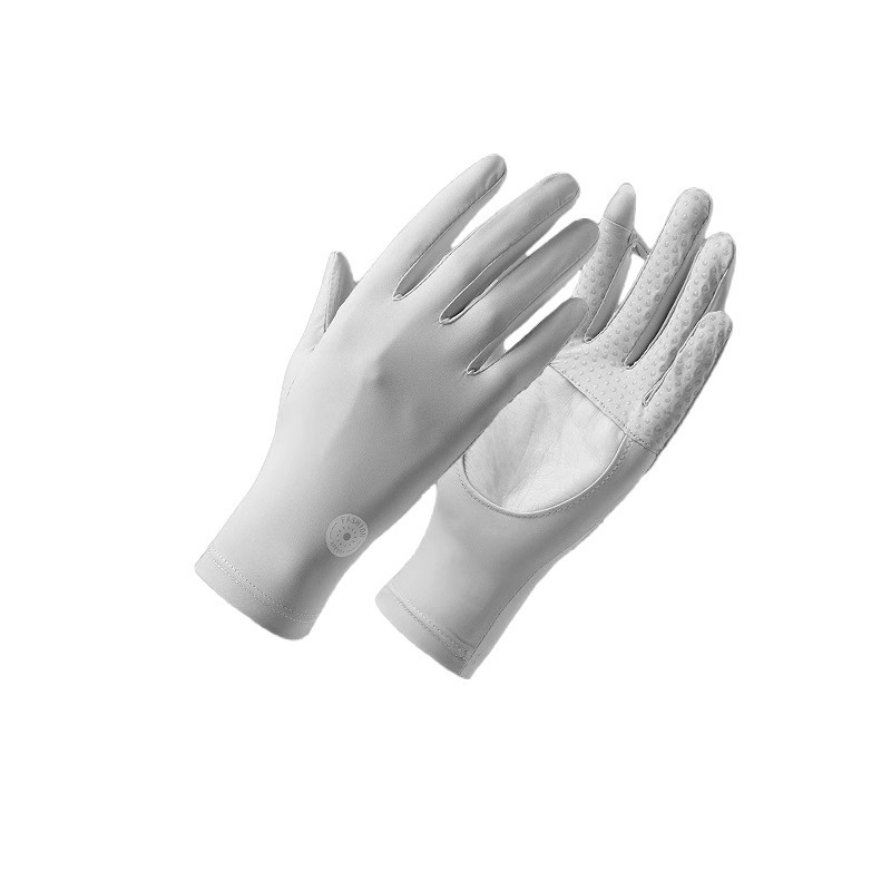 Guantes de protección solar de seda de hielo para mujer, primavera y verano, protección UV al aire libre, guantes de ciclismo delgados y transpirables, pantalla táctil antideslizante con fugas