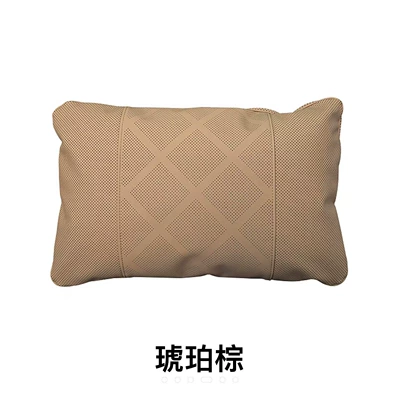 Wenjie M9M7M8 Car Lumbar Support Cushion Nappa Leather Waist Pillow Car Interior Modification Breathable Lumbar Pillow Wholesale in Stock (Waist support) - astral-exclusive-amber-brown-leather-lumbar-support-pillow-same-style-as-available-in-the-official-store-single-unit