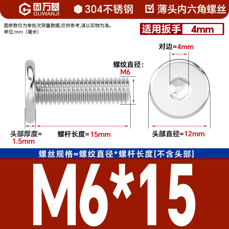 304 M6*15