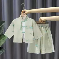 Весенне-летняя одежда для мальчиков Hanfu, новая модель 2025 года, улучшенный древний костюм для малышей, детский весенне-летний костюм Тан для маленьких мальчиков в китайском стиле.