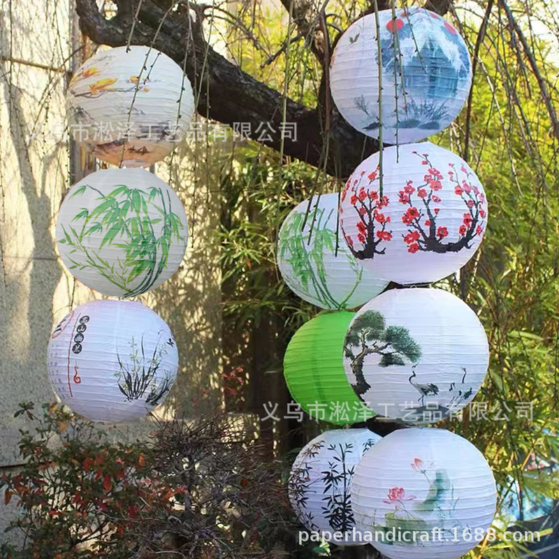 中国潮古风手提纸灯笼舞蹈道具新年元宵商场传统装饰场景布置灯笼