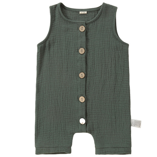 MICHLEY new newborn pure cotton jumpsuit infant summer jumpsuit baby class A pure cotton jumpsuit