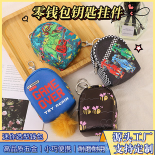 Korean Style Small Wallet Cartoon Cute Student Portable Mini Key Bag Coin Coin Coin Purse Zipper Bag