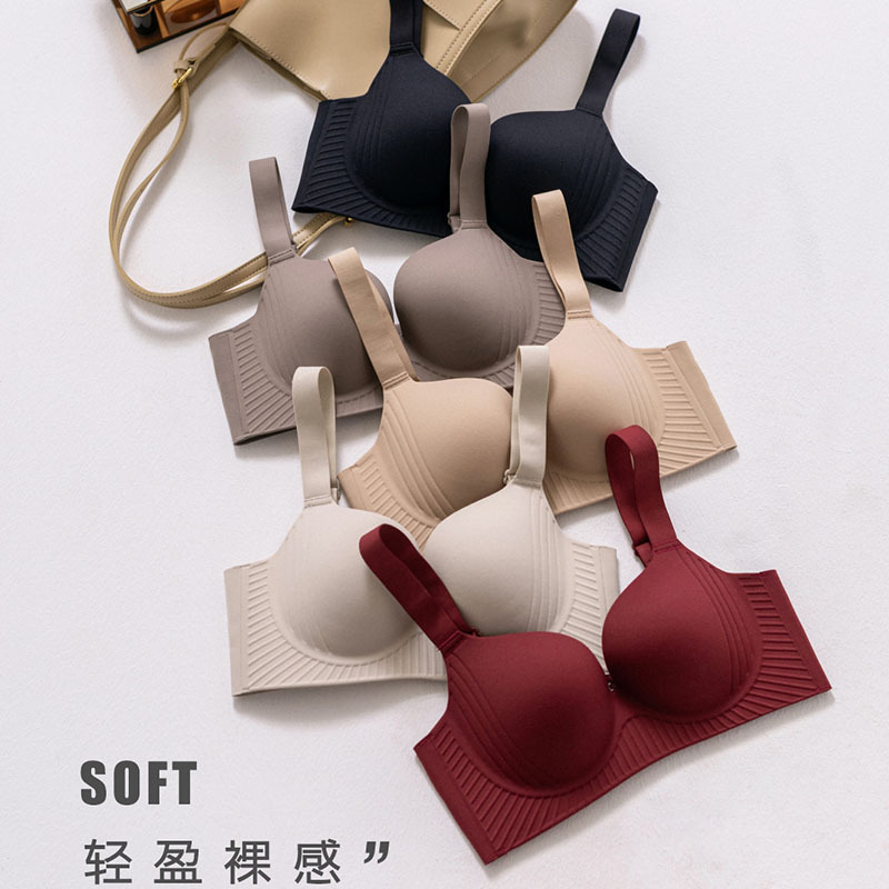 New Light and Thin No Mark Ball Large Cup Push-up Adjustment Large Size Underwear Soft Support 46 Size Bra Women's Cross-border Foreign Trade