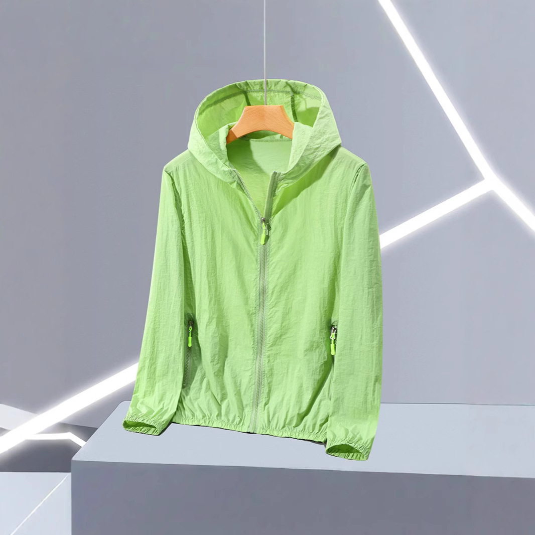 Chaqueta de Protección Solar con Capucha de Poliéster Transpirable para Exterior
