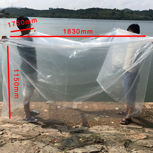 Three groups in stock PE square bag transparent plastic bag thickened moisture-proof dustproof oversized square bottom three-dimensional bag