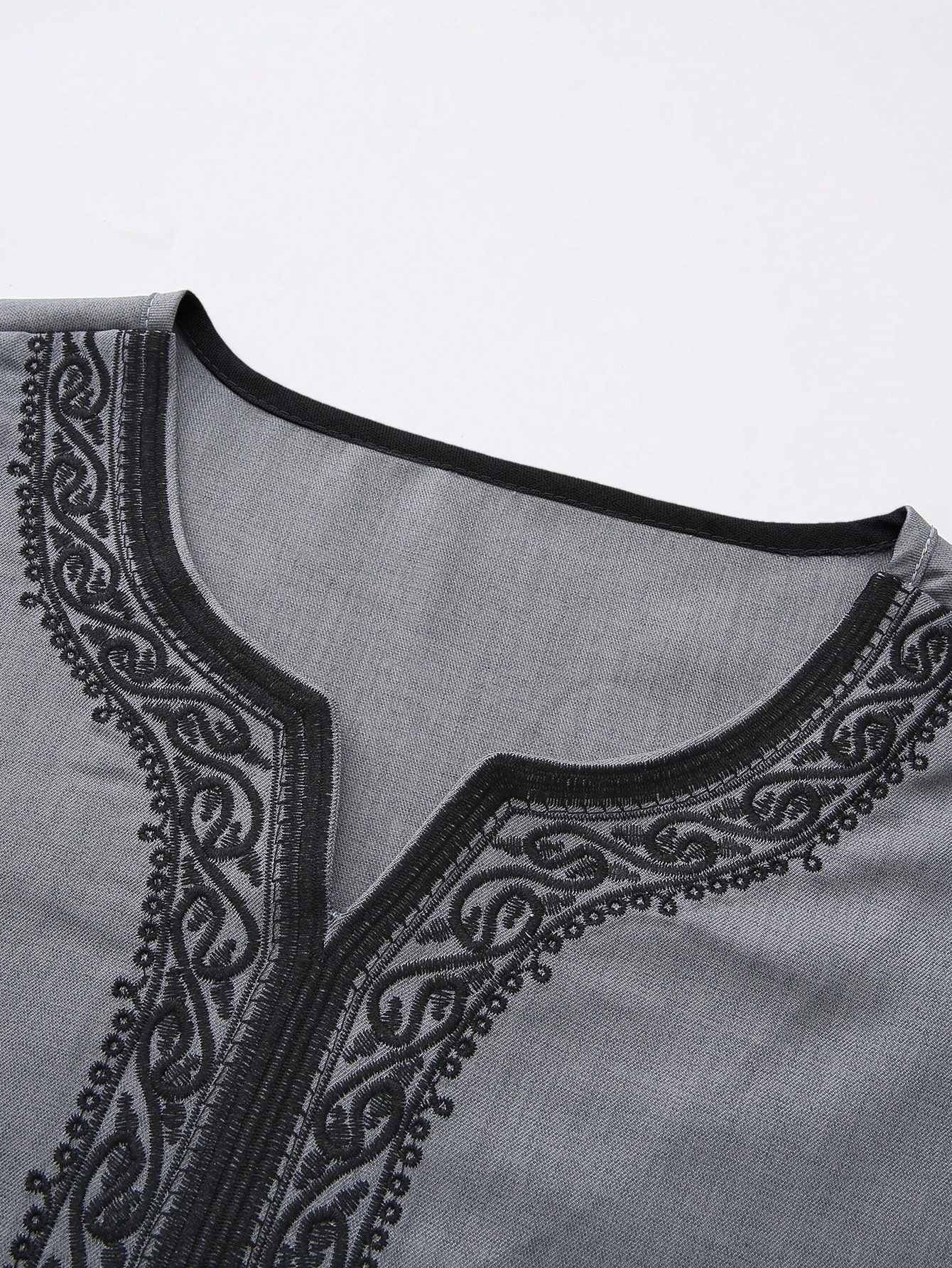 Kebaya uomo stile arabo camicia etnica collo alla coreana_voghion.com