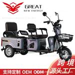 电动三轮车客货两用成人接送孩子电瓶车偏三轮电摩边三轮