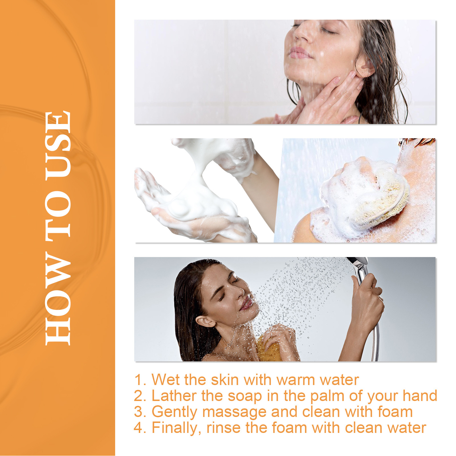 EELHOE Turmeric Whitening Skin Soap Cleans and beautifies the private parts of elbows and knees, brightens skin, moisturizes and whitens_voghion.com