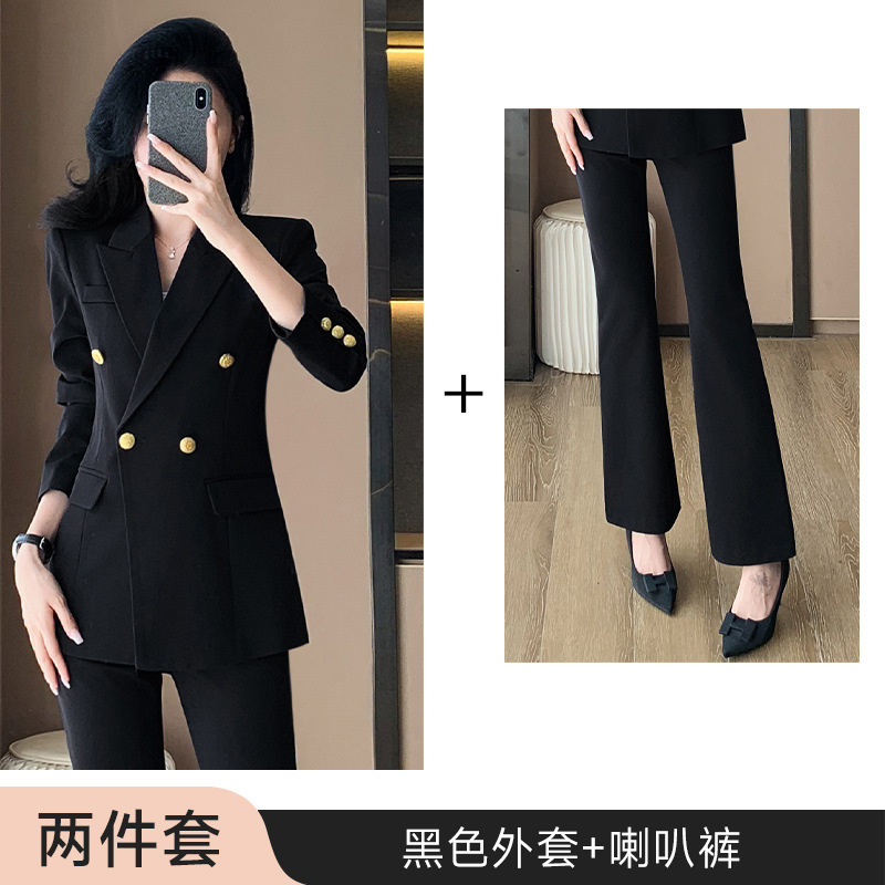 Sy6301 black suit + b259 black bell bottoms