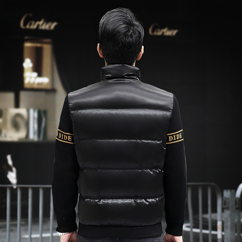 Trend short winter knitted velvet down jacket