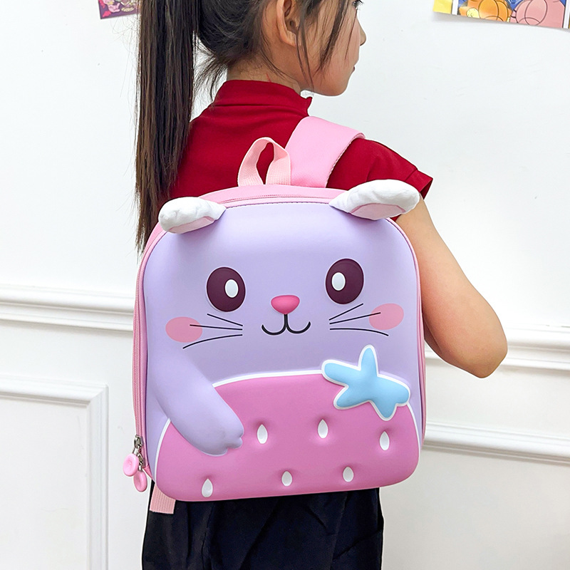 Kindergarten mochila para bebés caricatura lindo conejo mochila para niños y niñas 2025 nueva mochila para niños con cáscara de huevo