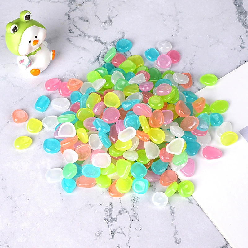 1cm small luminous stone luminescent pebbles factory cross-border special for garden fish tank landscaping archaeological and fluorescent stone