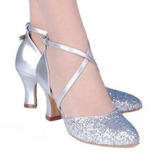 拉丁舞鞋女摩登女士交谊高跟跳舞鞋广场软底2025新款工厂直销包邮