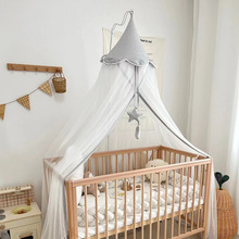 婴儿床蚊帐全罩式通用宝宝防蚊罩儿童拼接床遮光防摔床幔支架蚊帐