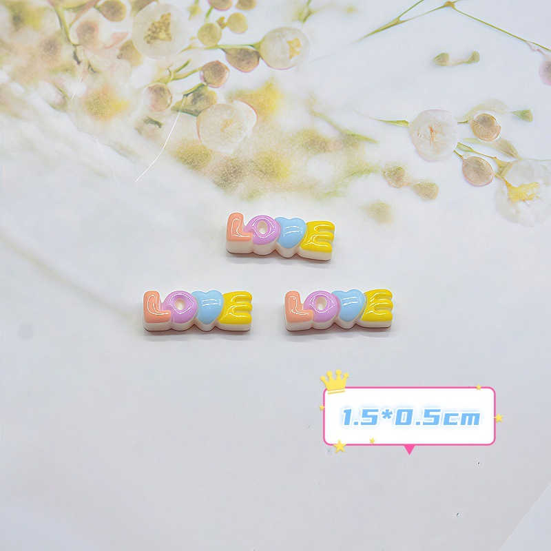 미니 영어 알파벳 플레이트 수지 쥬얼리 수제 DIY 착용 갑옷 헤어핀 의류 휴대 전화 액세서리 장식