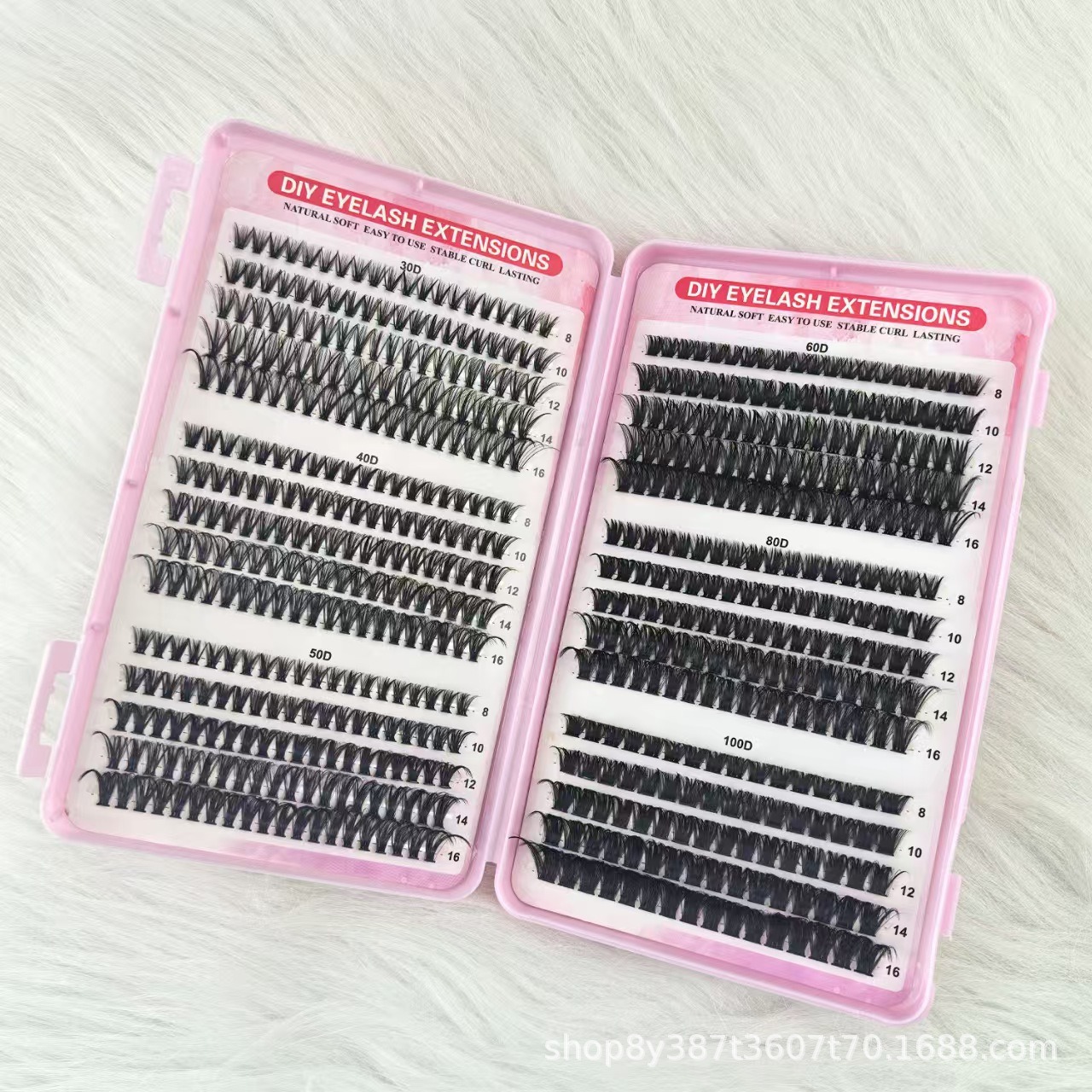 Nuevo conjunto de pestañas falsas mezcladas que contienen herramientas de pinzas de pegamento, herramientas de maquillaje de belleza al por mayor.