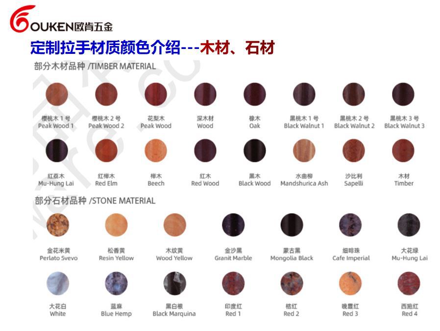 定制拉手材质颜色介绍1