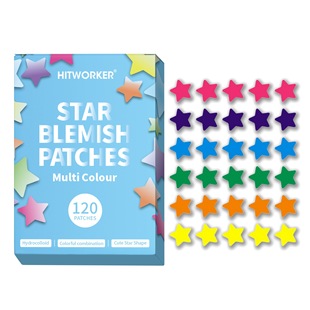Cross-Border Exclusive Colorful Five-Pointed Star Acne Patches to Cover Acne, Closed Acne Marks, Moisturizing, Light and Breathable