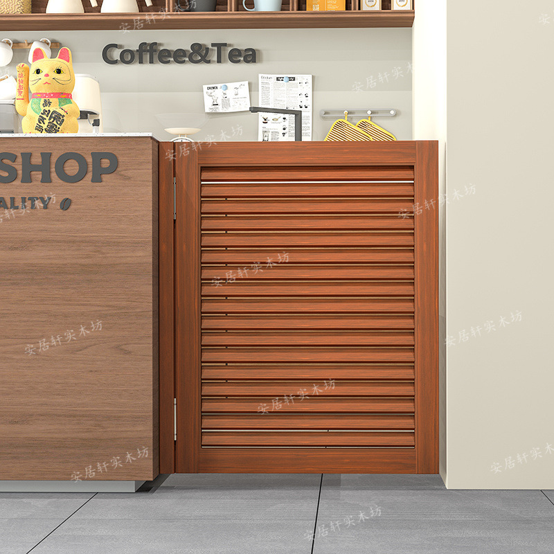 Solid Wood Half-Door Kitchen Door Bar Counter Denim Door Gate Sliding Door Louver Door Retro Partition Door