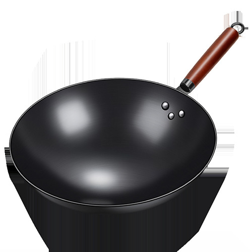 Iron pot official flagship wok handmade Zhangqiu old-fashioned wok household non-stick pan uncoated gas stove suitable