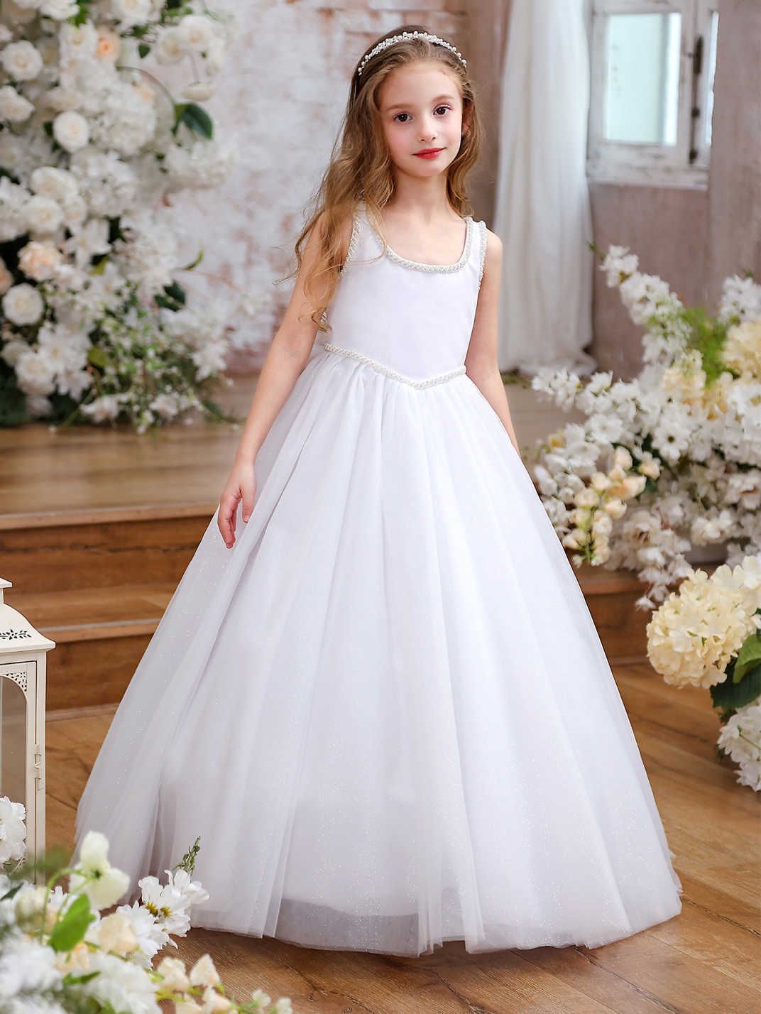 Vestidos para niños transfronterizos, ropa para niños de primavera y verano, anfitrión de bodas de niña de las flores, vestido de niña de hilo esponjoso, traje de piano