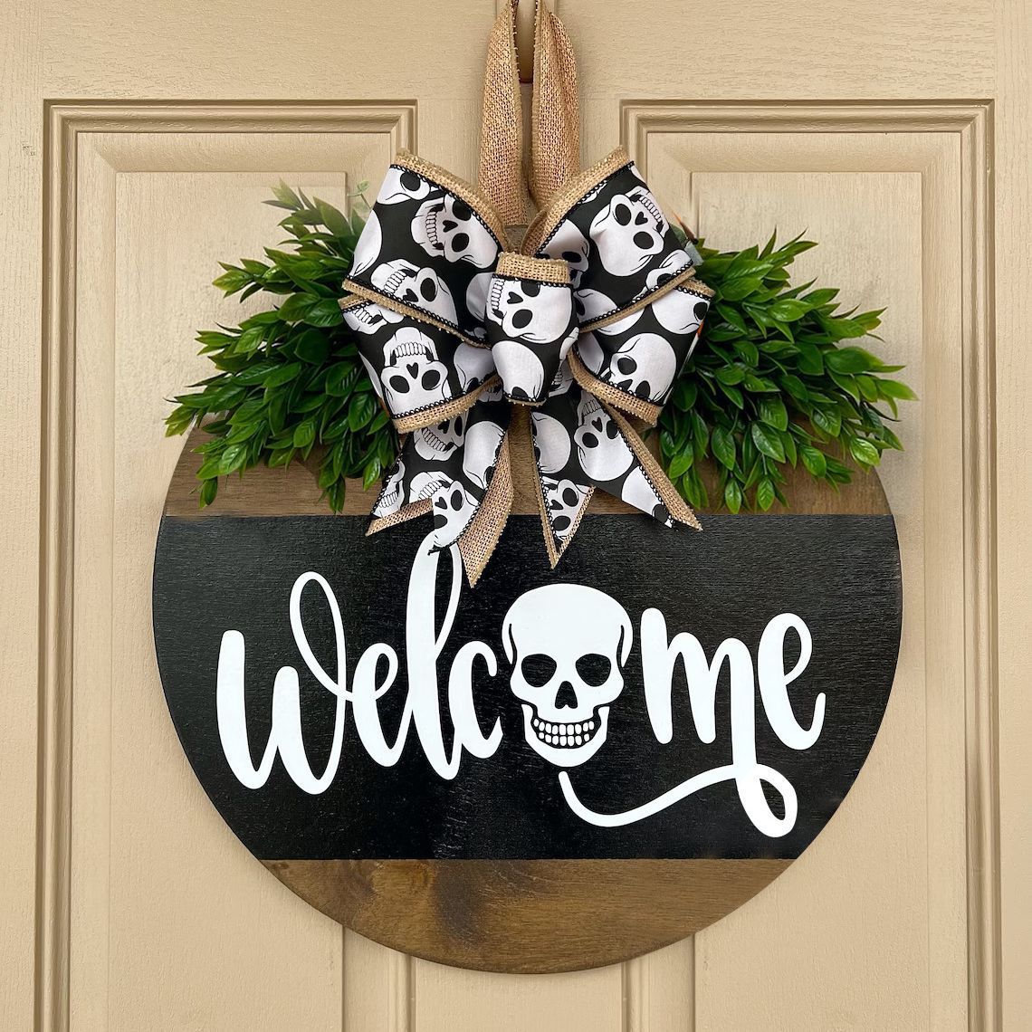 Nuevos productos transfronterizos de Halloween Navidad placa de decoración de madera artesanía colgante colgante de patio