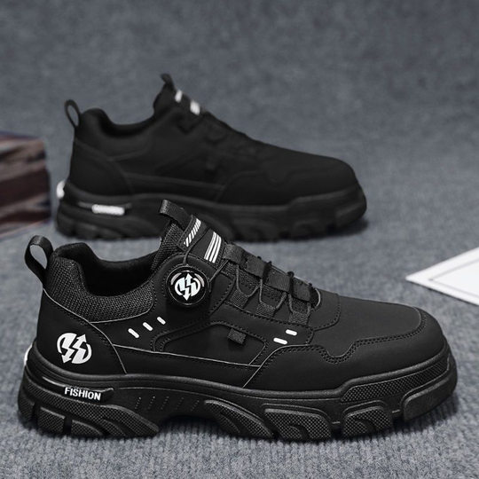 Men's Shoes 2024 Autumn New Low-top Slip-on Swivel Button Sports Casual Trendy Shoes Outdoor Waterproof Tooling Shoes
