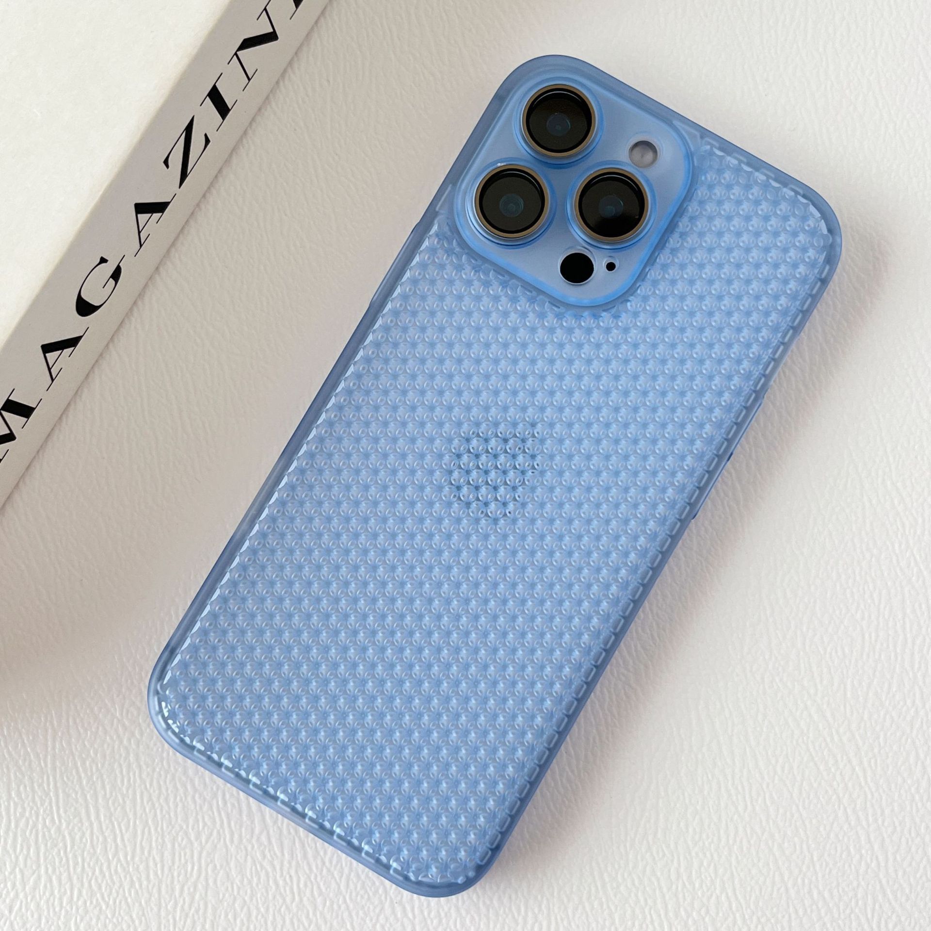 Modo de malla de sueño de disipación de calor azul transparente