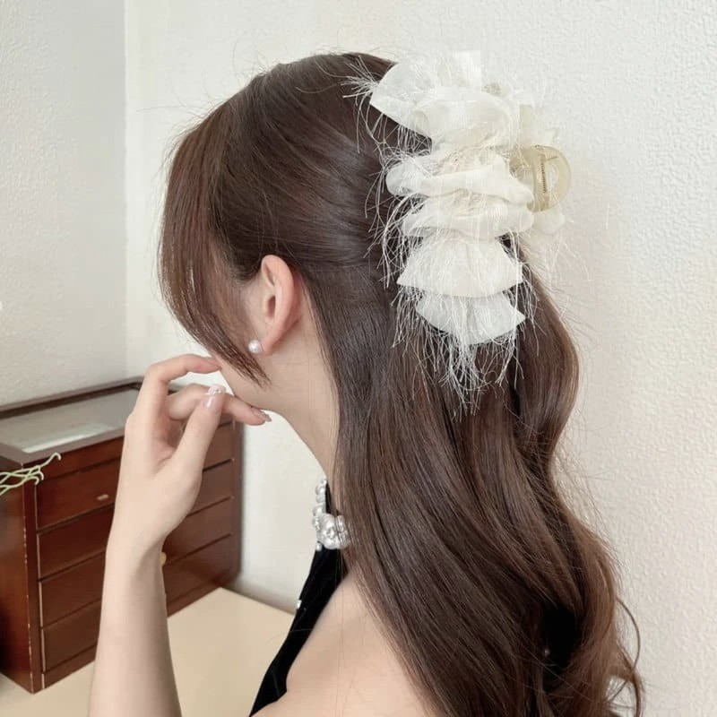 爆款布艺显气质高级感鲨鱼夹合集女饱满后脑勺半扎发鲨鱼发夹发饰|undefined