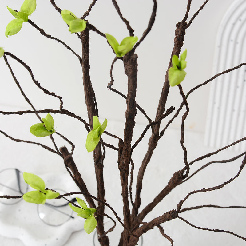 仿真發泡枝 枯枝綠葉 樹杈造型枝仿真花假花家居裝飾攝影拍照