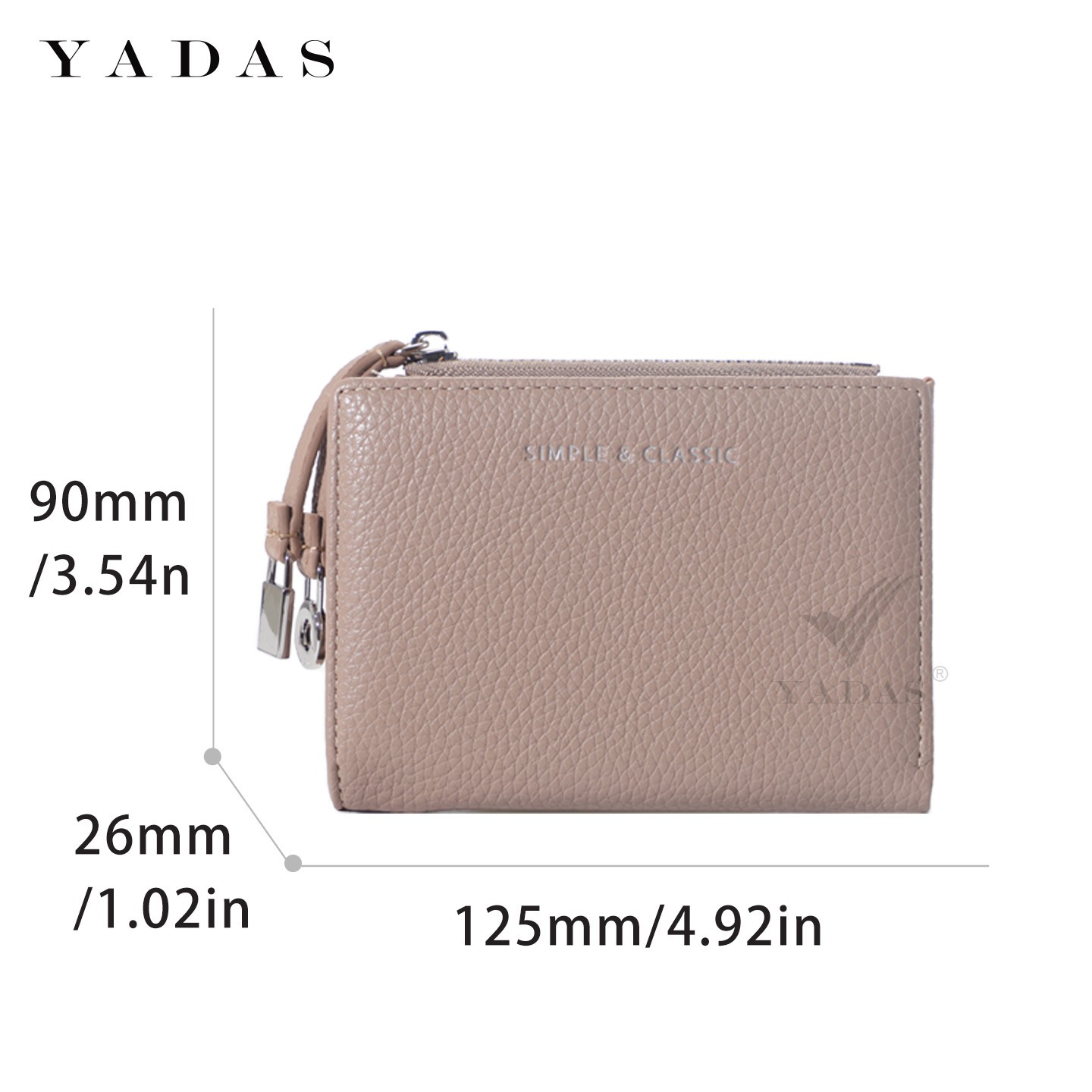 YADAS moda 2025 nuevo al por mayor insfeng alto sentido doble plegable bolso de cambio de comercio exterior cartera de mujer