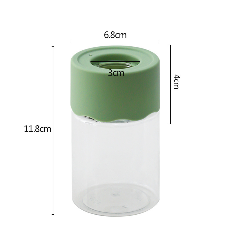 Hidroponía transparente simple maceta de plástico de flor de rosa verde vasijas redondas sala de estar oficina fábrica de decoraciones para el hogar