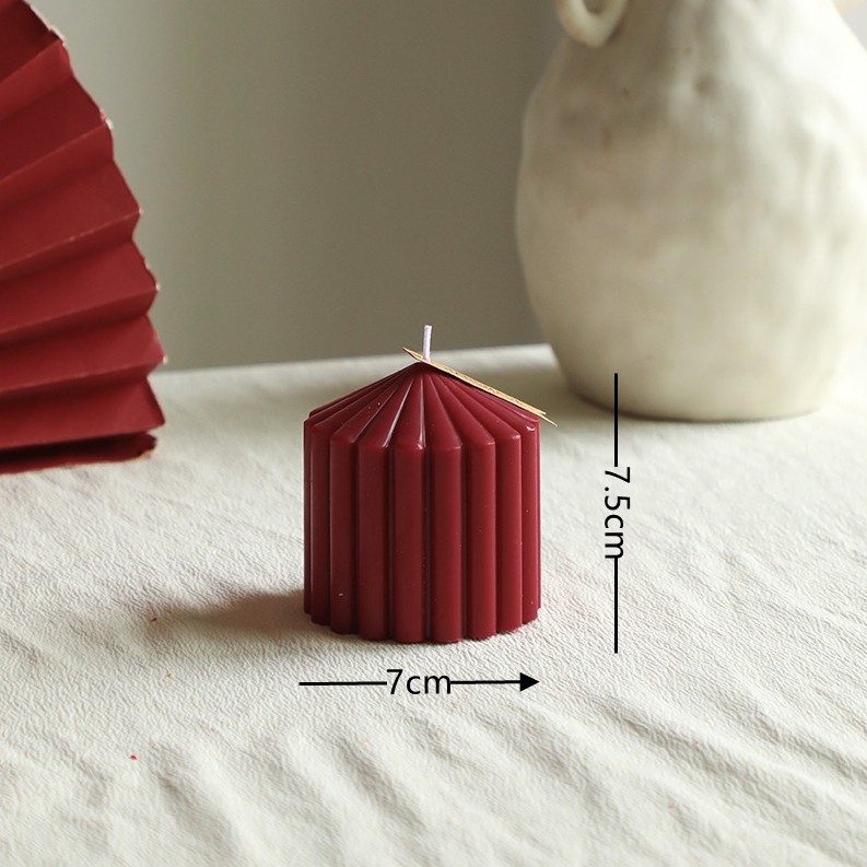 Vela aromática de cera de soja retro francesa color borgoña, vela romántica para bodas, decoración para el hogar, portavelas, venta al por mayor por pieza