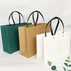Kraft Paper Bag Handbag Gift Box Bag Mid-Autumn Festival Gift Packaging Bag Red Paper Bag Print Logo 