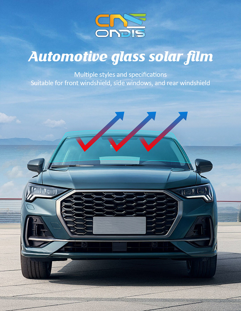Amazon Cross-Border Best-Selling Car Heat-Insulating Solar Film High-Transparency High-Definition Explosion-Proof Heat-Insulating Film Glass Window Film