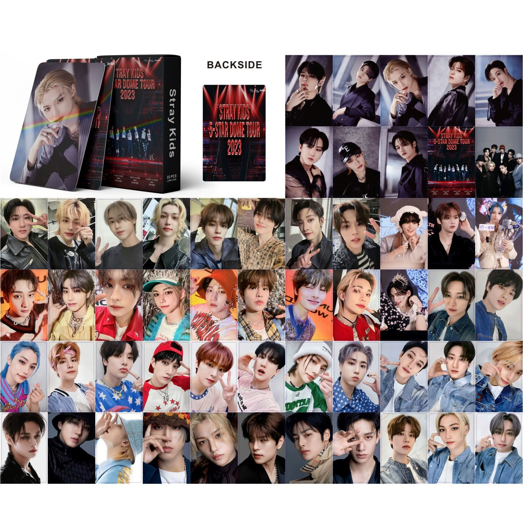 Фотокарта Ломо (Stray Kids) мини-почтовая открытка 59×89 мм, 75 г/м², коллекционный стиль набор