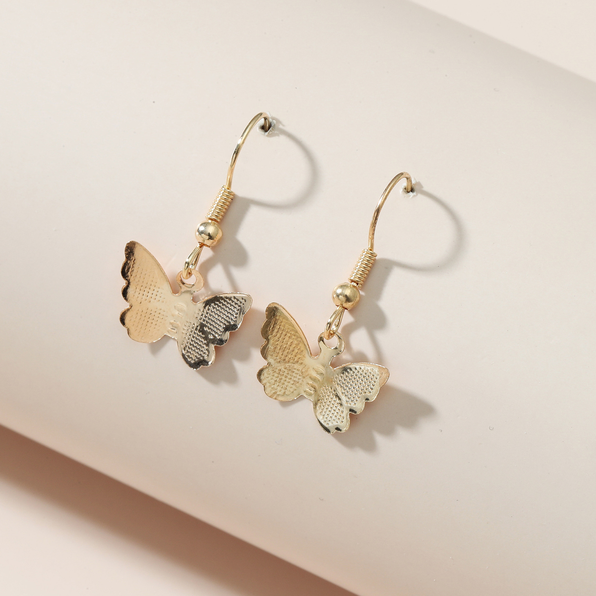 Fashion Small Three-dimensional Metal Butterfly Earrings display picture 3