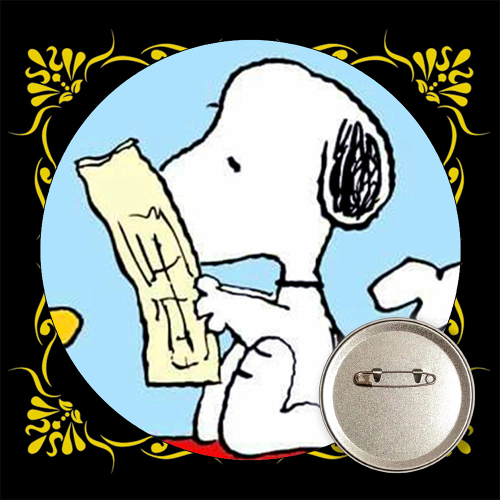 Snoopy bar transfronterizo insignia broche de estaño metal medallas conmemorativas anime periferia al por mayor